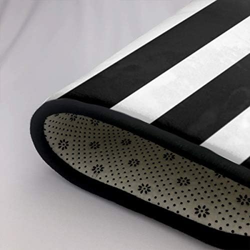 NiYoung Memory Foam Kitchen Rug for Living Room Children Bedroom Bedroom, Anti-Slip Backing Floor Mat Doormats Cozy Throw Rugs Runner, Anti Fatigue, Black White Striped 4 NiYoung Memory Foam Kitchen Rug for Living Room Children Bedroom Bedroom, Anti-Slip Backing Floor Mat Doormats Cozy Throw Rugs Runner, Anti Fatigue, Black White Striped