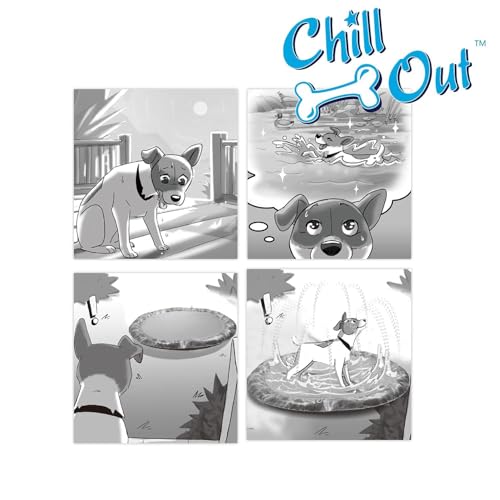 ALL FOR PAWS 51" Dog Splash Pad, Anti-Slip Splash Pad for Dogs, Thickened Splash Sprinkler Pad, Summer Outdoor Water Toy, Easy Setup with 1/2" Hose Connection, Adjustable Spray Height - image 3