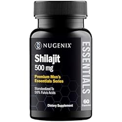 Nugenix Essentials Shilajit Capsules Supplement for Men and Women - 500mg, Standardized to 50% Fulvic Acids, Himalayan, 60 Capsules