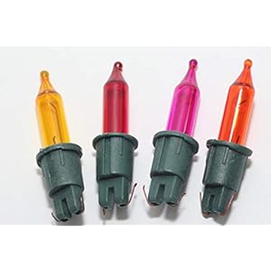 Lyvia 4 x 788N 12V 1.2W Push in Notch Coloured Christmas Fairy Lights Spare Bulb