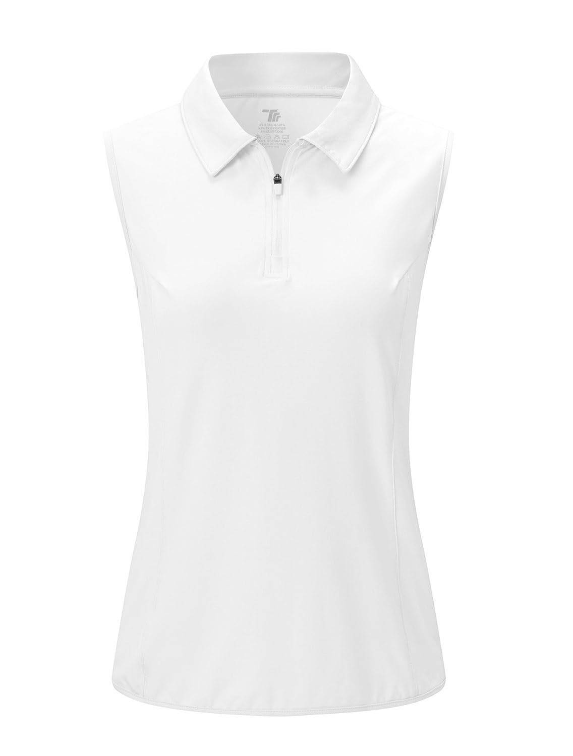 YSENTO Women's Sleeveless Golf Shirts Tops Clothes Collared 1/4 Zip Quick Dry Tennis Polo Shirts Apparel