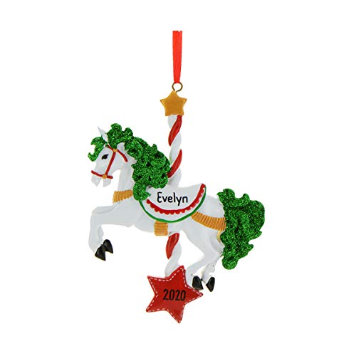 Personalized Unicorn Ornaments Christmas - Unicorn Tree Topper, Girly Ornaments, Unicorn Christmas Ornament, Unicorn Ornaments For Girls, Horse Ornaments - Carousel Unicorn - Free Customization #TOP1