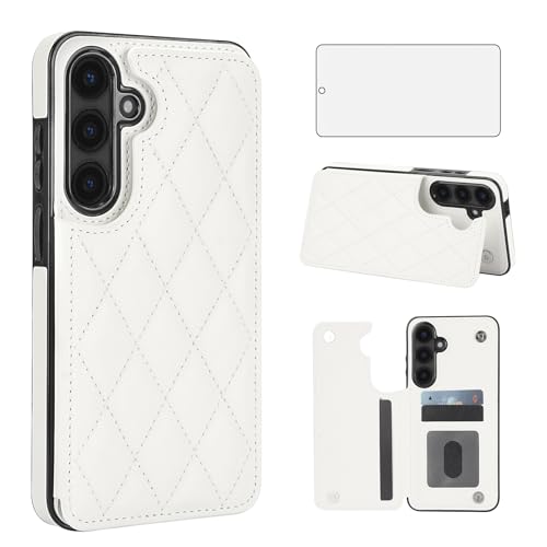 Coque en cuir Samsung Galaxy S24 FE 5G avec porte-cartes élégant