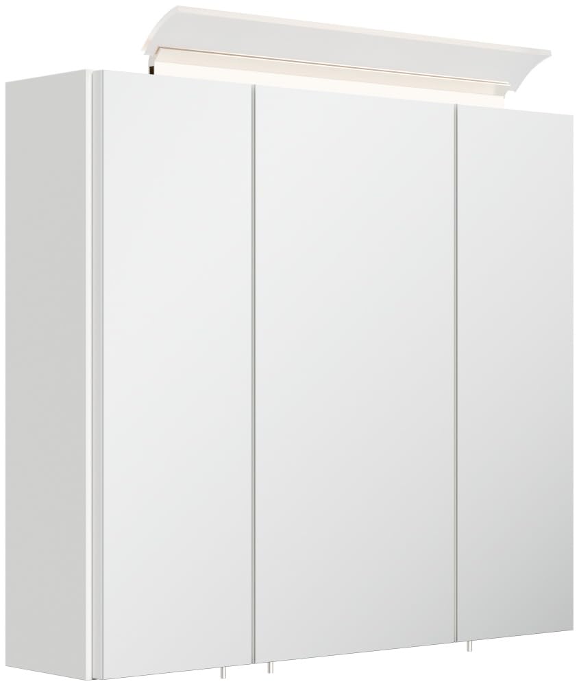 Badmöbel Set Firenze 70 3tlg. Spiegelschrank & Seitenschrank weiß hochglanz
