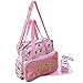 3 tlg Baby Farbe rosa Wickeltasche Pflegetasche Windeltasche Babytasche Reise Farbauswahl