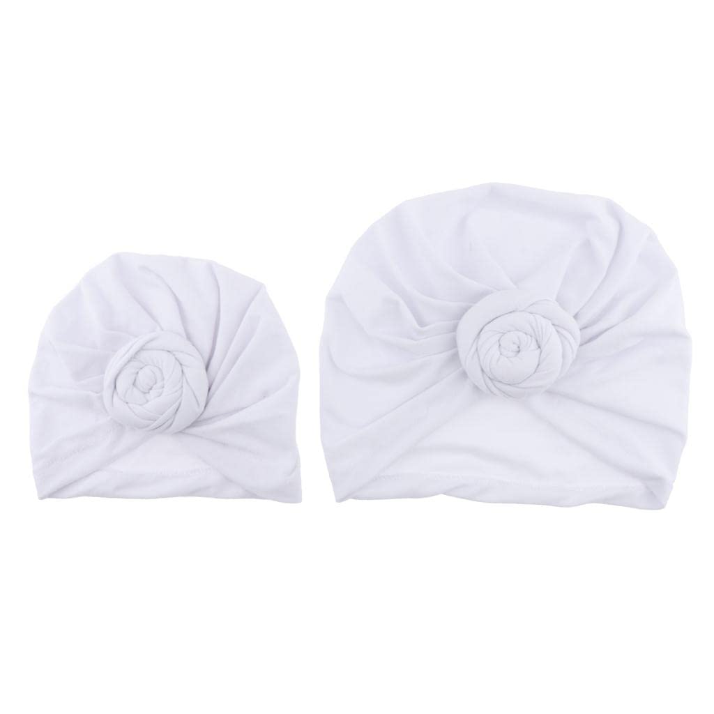 2pcs Womens Kid Baby Soft Stretchy Knotted Turban Headwear Indian Beanie Hat White|Clothing, Shoes & Accessories | Womens Accessories | Hats-image-15