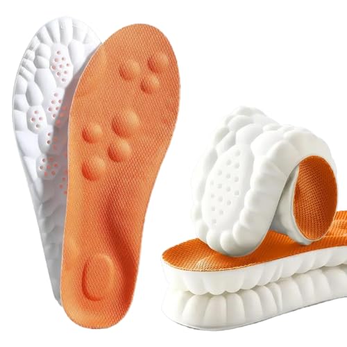 4D Cloud Soles Memory Foam Insoles for Men/Women - Arch Support Shoe Inserts with Acupressure...