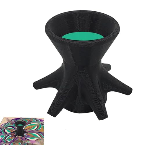 Split Cup Laca Verter Pintura de borrador, portátil pequeño vaso dividido de piernas 7 Funnel | Reutilizable patrón de flores Diverter pintura herramienta para crear suministros de embalaje