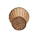 Household Essentials Willow Wicker Waste Basket, Medium, Handwoven with Built-in Plastic Liner, Durable and Attractive Weave, Tapered Design, Compact, Easy to Clean, Natural