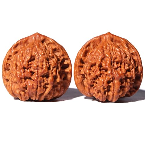 LUOBEIYAOHL Wenwan Walnut Chinese Play Jade Walnuts Hand Massager for Stress Relief and Relaxation