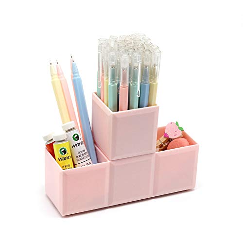 1 portalápices, Caja de Almacenamiento Creativa, Organizador de bolígrafos con Mosaico extraíble, papelería, Escritorio, Accesorios de Oficina, portalápices (Paquete de 3)