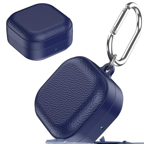 Étui pour Samsung Galaxy Bud 4 en cuir bleu coque rigide antichoc