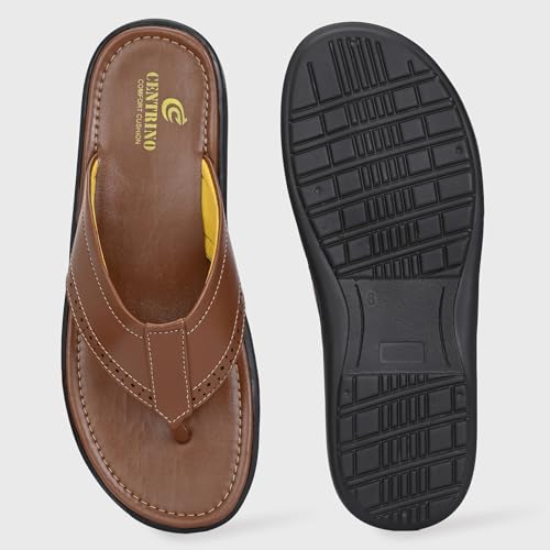 Image of Centrino Slipper for Men | Cushioned Insole for Comfort | Stylish & Durable Chappal for Boys & Men| Perfect for Beach (6802)