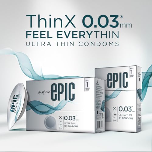 Image of Manforce Epic ThinX | Ultra Thin Condoms with Easy Peel Pack | 30 Pcs