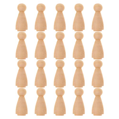 HEALLILY Peg Madeira Inacabada Boneca Anjo Peg Bonecas Em Branco Paintable Madeira Peg Boneca Corpos