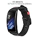 TRUMiRR Gear Fit 2 Watchband, Double Color Genuine Leather Watchband Stainless Steel Clasp Strap Sports Wristband Wrist Bracelet for Samsung Gear Fit 2 SM-R360 / Fit2 Pro SM-R365 Smartwatch