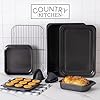 Country Kitchen Nonstick Stackable Bakeware Set - Deluxe Heavy Duty, Durable, Easy Release Baking Set, 8 Pcs, Black #1