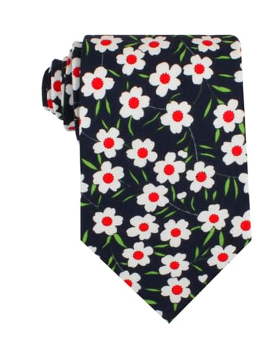 Image of OTAA Floral Necktie Casual Ties for Men - Perfect Neck Tie for Groomsmen Wedding Ties or Formal Occasions