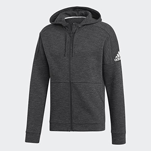 adidas Men s Id Stadium Full-Zip Hooded Sweatshirt, Black Grey, XX-Large
