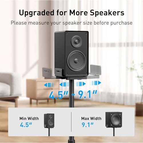 image for PERLESMITH Universal Speaker Stands for Surround Sound -Height Adjusta