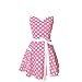 Hyzrz Lovely Sweetheart Pink Retro Kitchen Aprons Woman Girl Cotton Polka Dot Cooking Salon Pinafore Vintage Apron Dress Christmas