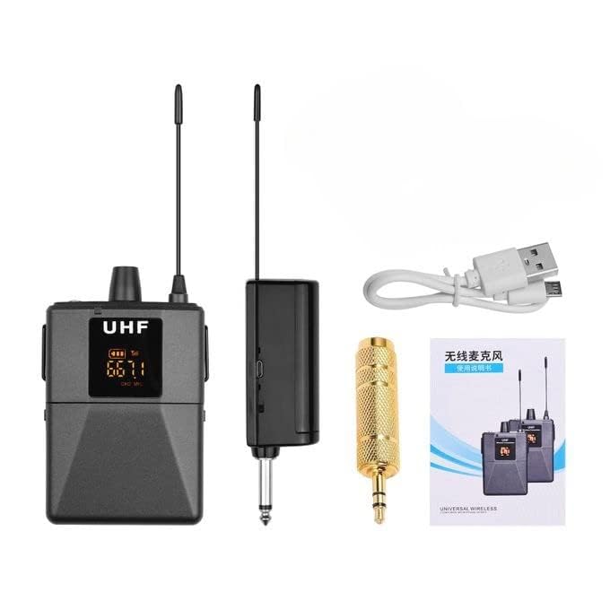 Image of kh UHF Wireless Microphone System with Wired Condenser Headset Microphone System and Handheld Dynamic Mic 160 ft Range, 1 /4'' Plug, for PA Speaker, Amp, Mixer, Podcast, Fitness Instructor, YouTube