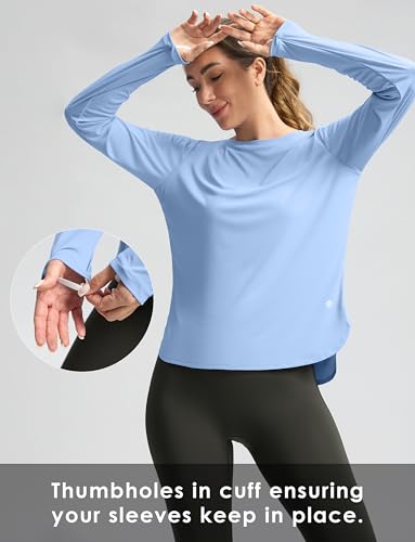 Image of Women's Sun Shirts UPF 50+ Long Sleeve UV Protection Shirt Lightweight Quick Dry Workout Hiking Tops for Women