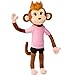 earthMonkeys Plush Toy Monkey Stuffed Animal Girl | Cute Stuffed Monkey Plush Ever! | Bendable Arms, Legs & Body