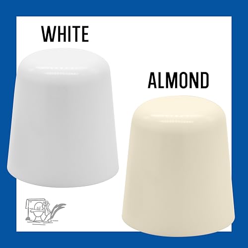 Stinky John's Tall Toilet Bolt Caps: Don't Cut Those Bolts! 100% Made in USA, Toilet Bolt Caps, Bolt Covers, Universal Fit, Flat Top 2 pack in ALMOND by Stinky John's Tall Toilet Bolt Caps - Used condition - Image 2