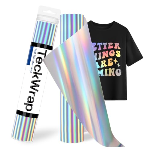 Image of TECKWRAP Holographic HTV Iron on Vinyl Heat Transfer Vinyl 30.5cm x 153cm