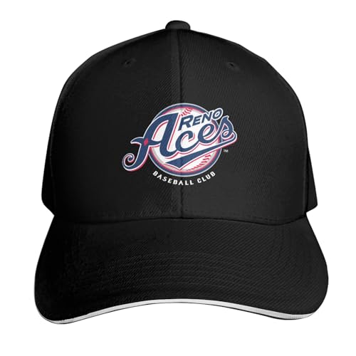Reno Aces Cap Adjustable Printed Hiphop Baseball Hat Black