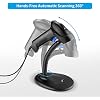 Handheld USB QR Barcode Scanner, NetumScan Wired Automatic 1D 2D Image Bar Code Reader with Adjustable Stand for Store, Supermarket, Warehouse (Wired)