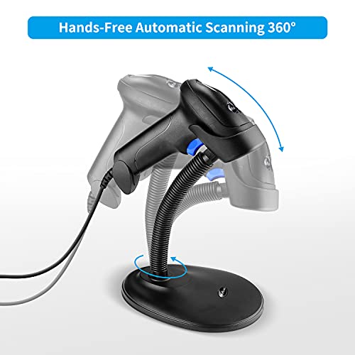Netumscan Handheld Usb 1D Barcode Scanner With Stand, Wired Ccd Bar Code Reader For Pos System Sensing, Store, Supermarket, Warehouse #TOP4