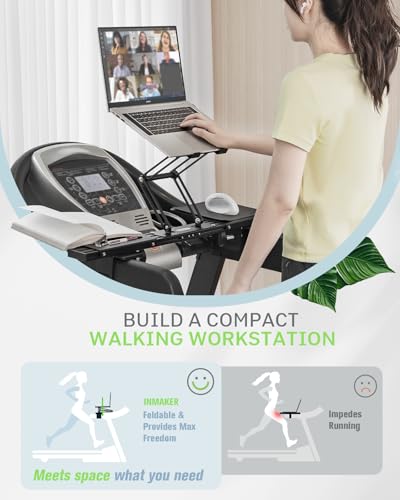 Standing treadmill desk