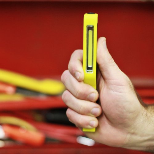 Cliplight Clipstrip 140 Lumen LED Pocket Flashlight with Magnetic Swivel Clip&Chip-On-Board LED Technology for Toolbox, Glovebox,Purse,Kitchen Drawer & Survival Kit, Batteries Included,Black & Yellow - Thumbnail 5