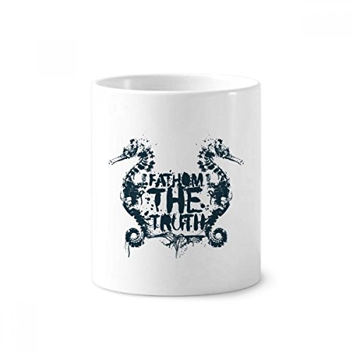 Cadeau original tasse hippocampe vert en céramique blanche