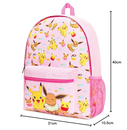 Image of Pokemon Backpack Kids School Bag Boys Girls Teens Pikachu Pokeball