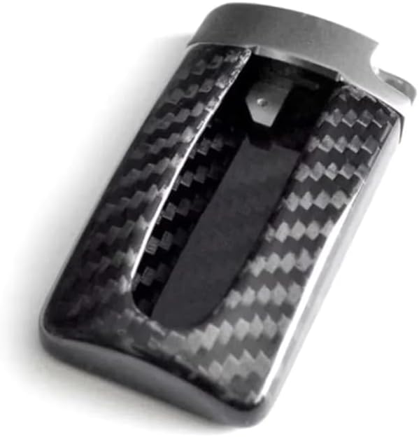 Car Key Fob Protective Cover Case In Real Carbon Fiber Compatible with Nissan GTR Infiniti U-Shaped Design Shell Bag Silver