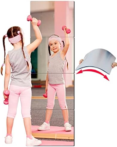Unbreakable Full Length Wall Mirror Cheap,The Door Mirror,Extra Thick 1/8'',40''x10'',Made of Shatterproof Plexiglass Acrylic,Long Mirrors for Bedroom Closet,Workout Home Gym Body