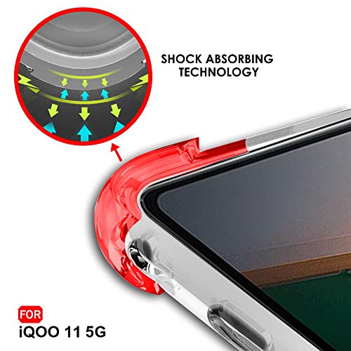 Image of TheGiftKart Crystal Clear Back Cover Case for iQOO 11 5G | Shockproof Soft TPU Case | Cushioned Edges for Ultimate Protection Back Cover Case for iQOO 11 5G (TPU, Transparent)
