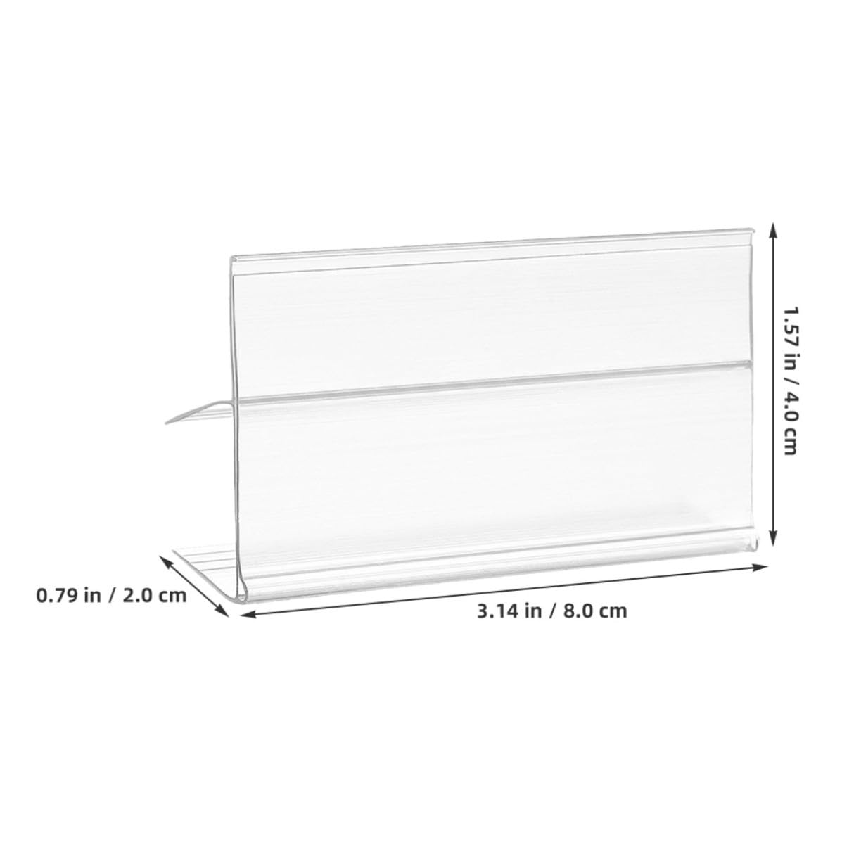 PRETYZOOM 100 Pezzi Porta Etichette Trasparente in Pvc per Supermercati e Centri Commerciali, Clip per Cartellini 80x45mm, Supporto Prezzi per Scaffali Etichette Versatili e Precisione