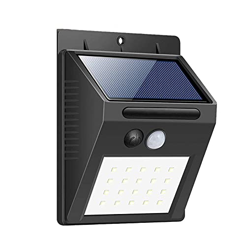 Renyke LED Solar Wireless Security Motion Sensor LED Night Light (Black)