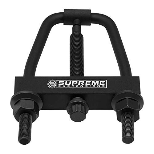 Supreme Suspensions - Front Leveling Kit For Chevy Silverado 1500Hd 2500Hd 3500Hd Adj. 1" - 3" Front Lift Steel Max-Torsion Keys + Shock Extenders Pro Kit + Torsion Bar Unloading Tool 2Wd 4Wd 8-Lug #TOP4