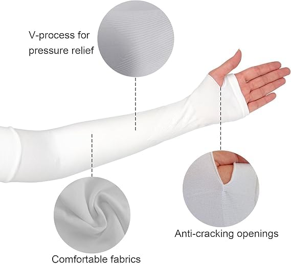 Image of AZARIA Hand Gloves for Sun Protection Arm Sleeves for Men & Women, UPF 50 Arm Cover for Biking, Cricket, Cycling, Golf & Outdoor Sports, Arm Protection Sleeves for Women