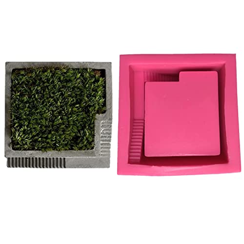 Square Ladder Flower Pot Silicone Mold Concrete Succulent Planter Mold Cement Polymer Clay Gypsum Mould Home Garden Decor #TOP23