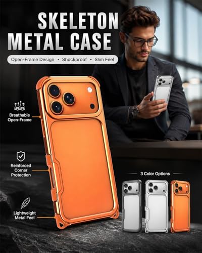 Coque fine antichoc iPhone 17 Pro Max avec cadre alu et 4 coins renforcés - 6