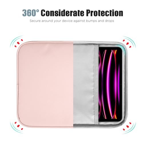 Image of TiMOVO 13 Inch Tablet Sleeve with Pocket, Pink | For iPad Air 13 inch M3 2025, iPad Pro 13 inch /12.9 inch, Galaxy Tab S9 /S10 Plus /S9 FE+ 12.4 inch, Remarkable Paper Pro 11.8 inch