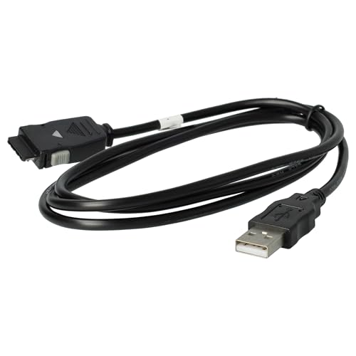 vhbw Cable de datos USB (tipo A a reproductor MP3) compatible con Samsung Yepp YP-S3, YP-S5, YP-T9, YP-U10, YP-U3 reproductor MP3 - negro, 100 cm