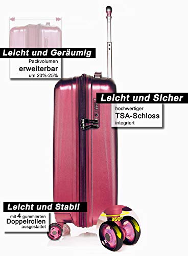 3-teiliges Kofferset Abistab Verage mit Kinetic 4-Rollen-Trolley