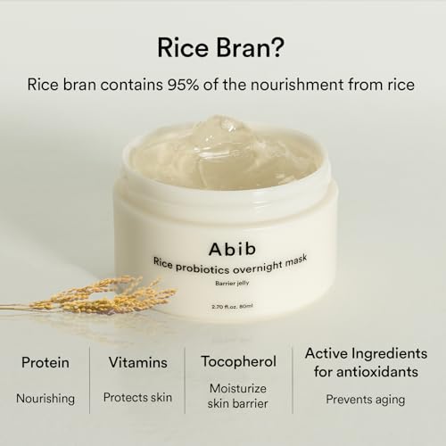 Abib Rice Probiotics Overnight Mask Barrier Jelly 2.7 fl oz I Moisturizer for Slugging Intensive Hydrating Nourishing Face Sleep Sleeping Mask for Korean Skin Care jelly eye cream clay mask glass skin - Image 5